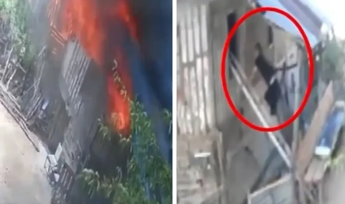 Alevlerin İçine Giren Cesur İki Kişinin Anlık Kararı