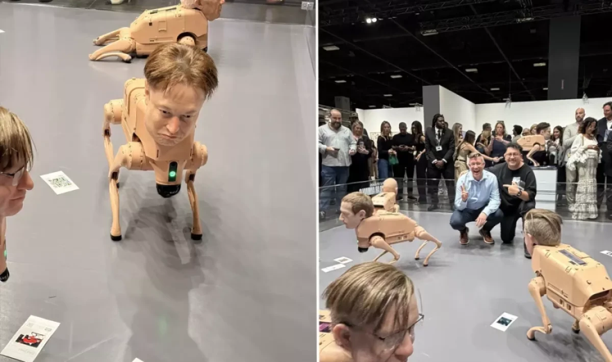 Art Basel Miami Beach 2025’e Beeple damgası: Robot köpekler ünlülerin yüzleriyle sergilendi