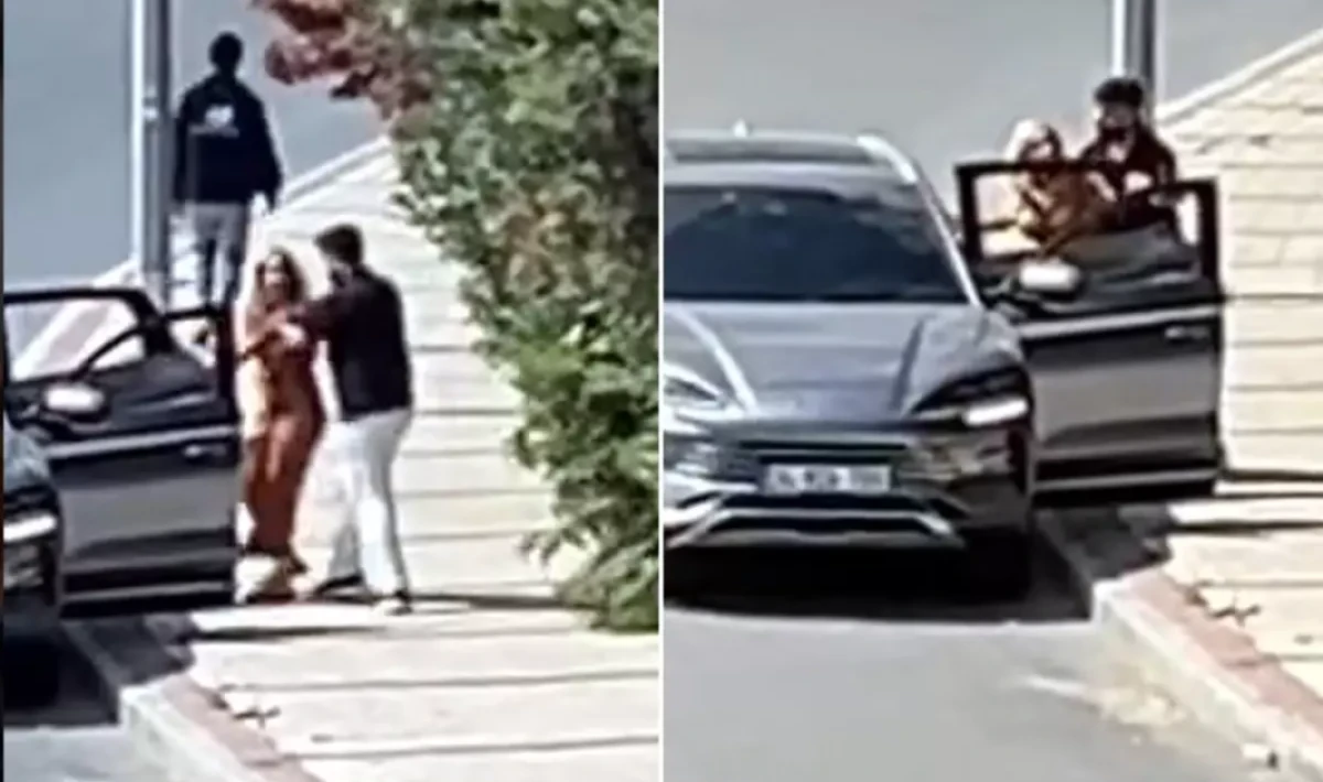 Avcılar'da Kadına Zorla Araca Bindirme Anları Kamerada