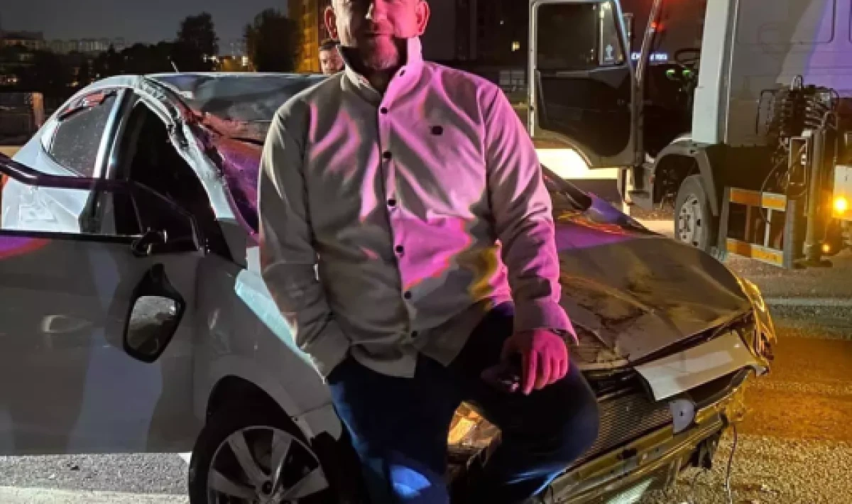 Kazadan yara almadan kurtuldu! Bu pozu verdi