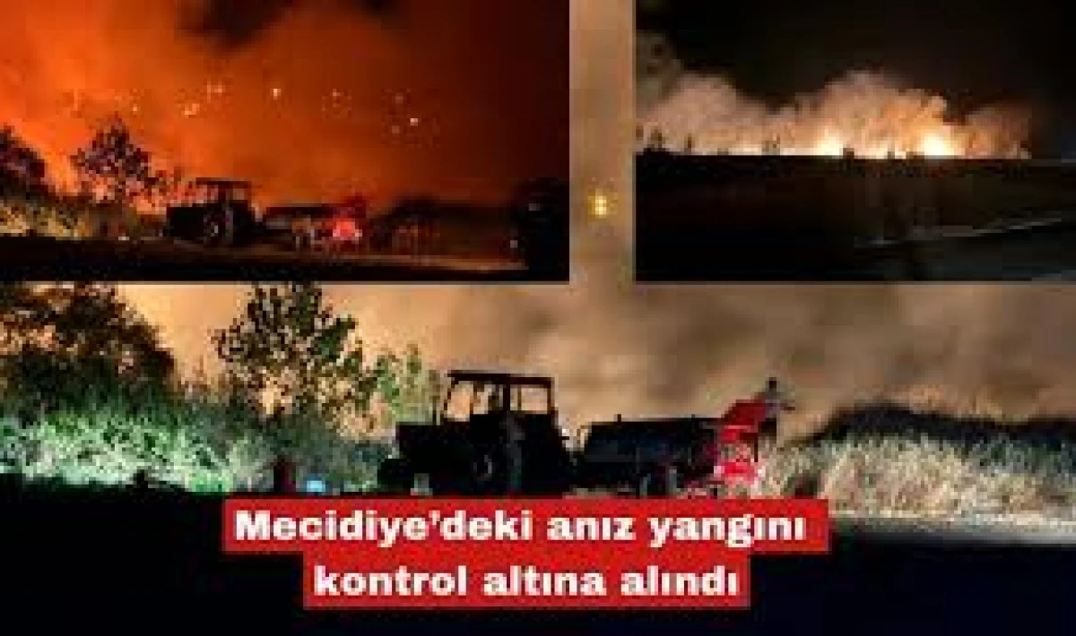 Mecidiye’de Çıkan Anız Yangını Söndürüldü