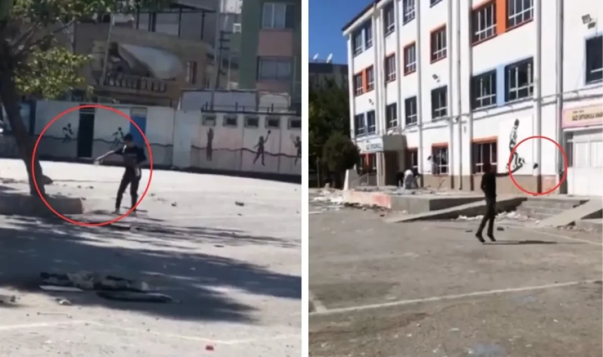 Okula Yapılan Vandalizm: Camları Kırdılar, Ağacı Kestiler