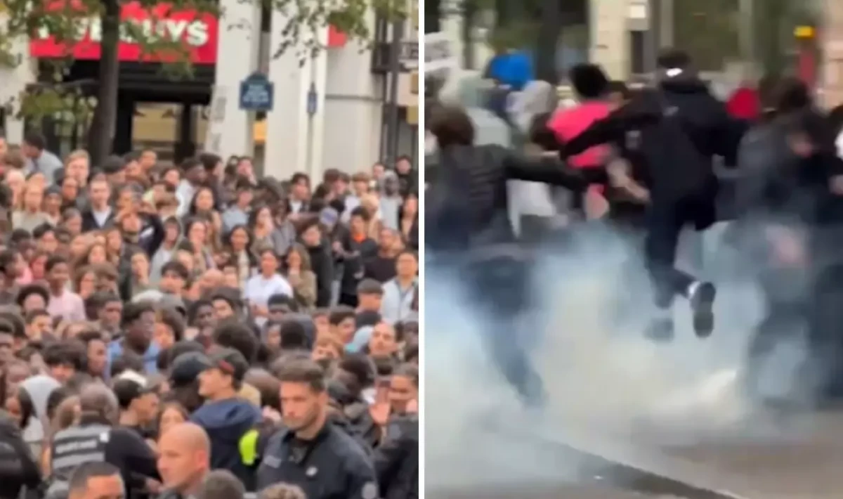 Paris’te Ücretsiz Tavuk Dağıtımı Kaosa Dönüştü: Polis Biber Gazı ile Müdahale Etti