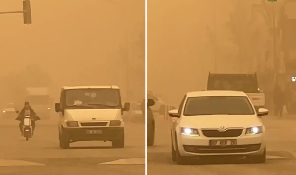 Şehir adeta kızıldı: Şanlıurfa’yı dev toz bulutu sardı